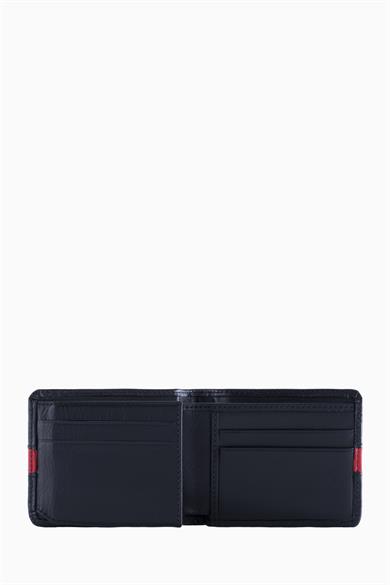 Karbon Hakiki Deri Erkek Cüzdan 293MG - Siyah-Kırmızı