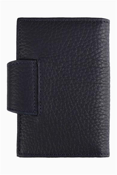 Hakiki Deri RFID Korumalı Akordiyon Kartlık 415 - Lacivert