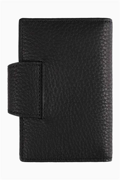 Hakiki Deri RFID Korumalı Akordiyon Kartlık 415 - Siyah