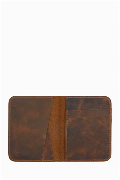 Hakiki Deri Erkek Kartlık 500CR - Taba