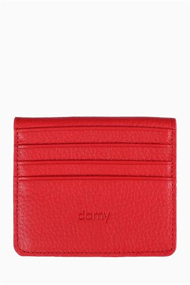 Hakiki Deri Unisex Kartlık 512MG - Kırmızı