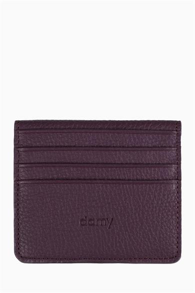 Hakiki Deri Unisex Kartlık 512MG - Mürdüm