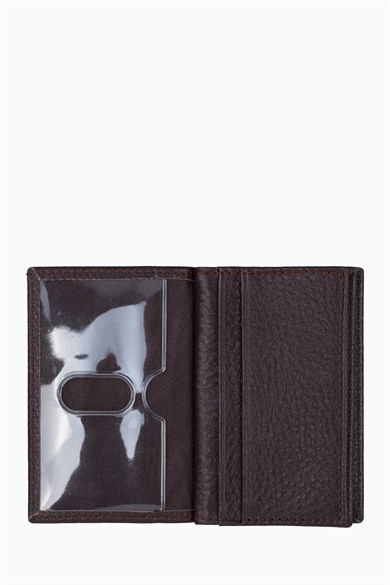 Hakiki Deri Kredi Kartlık-Kimliklik 555AR - Kahve