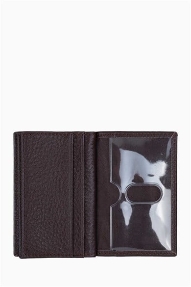 Hakiki Deri Kredi Kartlık-Kimliklik 555AR - Kahve