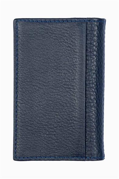 Hakiki Deri Kredi Kartlık-Kimliklik 555AR - Lacivert