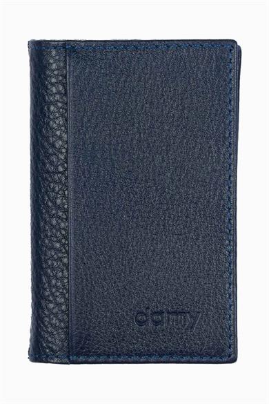 Hakiki Deri Kredi Kartlık-Kimliklik 555AR - Lacivert