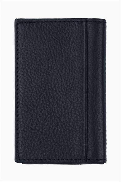 Hakiki Deri Kredi Kartlık-Kimliklik 555AR - Siyah