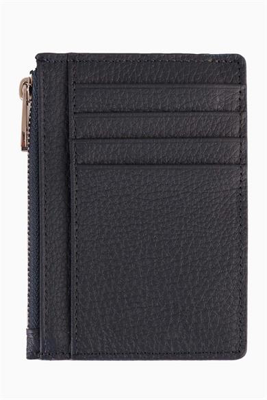 Hakiki Deri Minimal Kartlık Cüzdan 589 - Lacivert