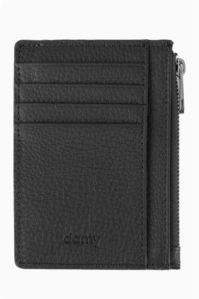 Hakiki Deri Minimal Kartlık Cüzdan 589 - Siyah