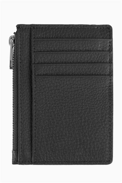Hakiki Deri Minimal Kartlık Cüzdan 589 - Siyah