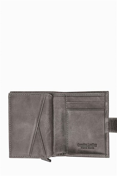 Hakiki Deri Mekanizmalı Cüzdan 615CR - Antrasit