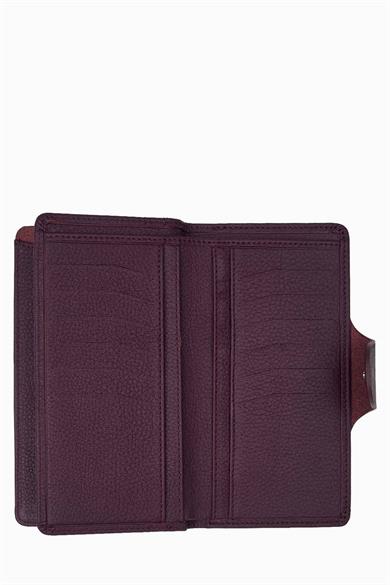 Hakiki Deri Unisex El Portföyü 805 - Mürdüm