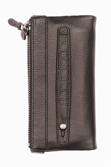 Hakiki Deri Kadın Cüzdan - Portföy 8215 - Siyah