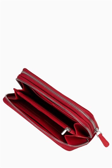 Hakiki Deri Unisex El Portföyü 8265MG - Kırmızı