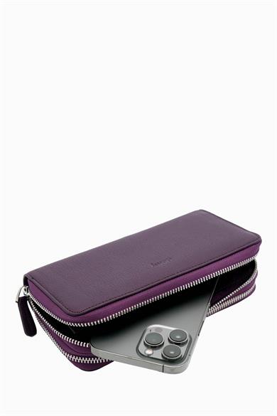 Hakiki Deri Unisex El Portföyü 8265MG - Mürdüm