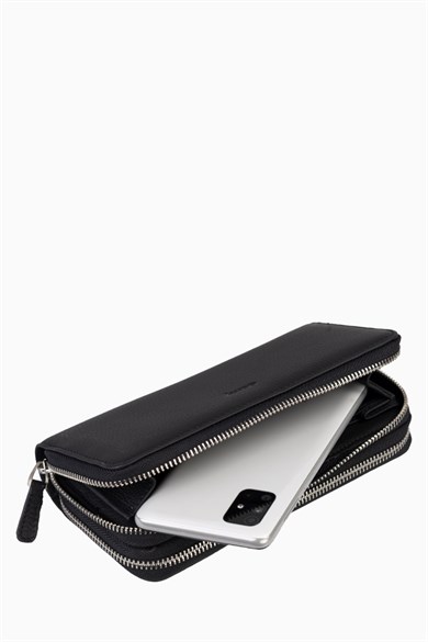 Hakiki Deri Unisex El Portföyü 8265MG - Siyah