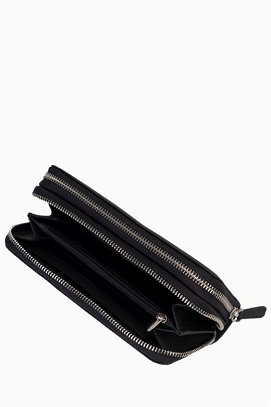 Hakiki Deri Unisex El Portföyü 8265MG - Siyah