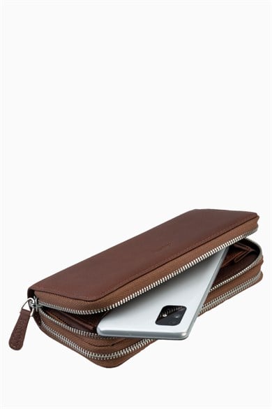 Hakiki Deri Unisex El Portföyü 8265MG - Taba