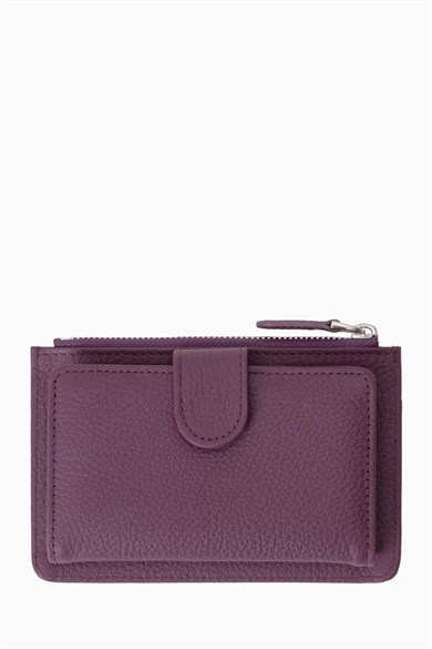 Hakiki Deri Kadın Cüzdan - Portföy 904MG - Mürdüm