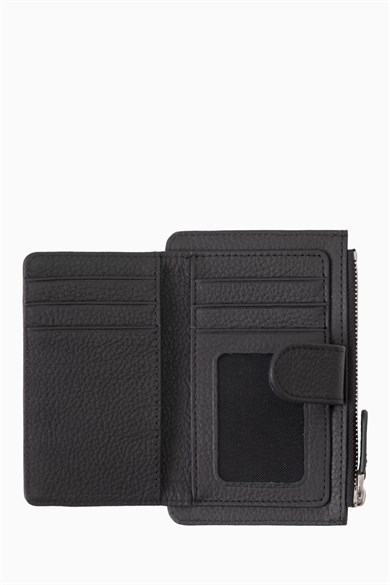 Hakiki Deri Kadın Cüzdan - Portföy 904MG - Siyah