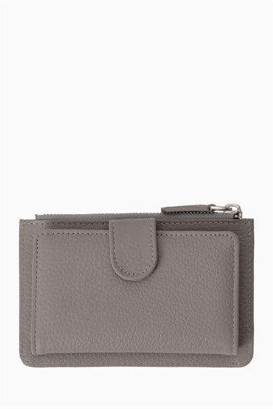 Hakiki Deri Kadın Cüzdan - Portföy 904MG - Vizon