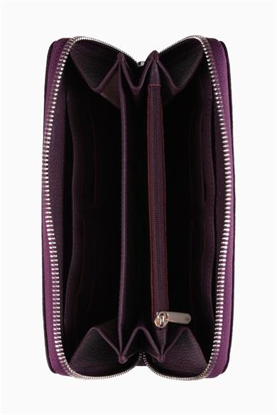 Hakiki Deri Kadın Portföy 907 - Mürdüm