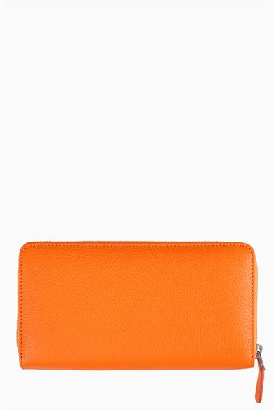 Hakiki Deri Kadın Portföy 907 - Turuncu