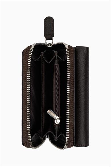 Hakiki Deri Kadın Cüzdan - Portföy 925MG - Kahve