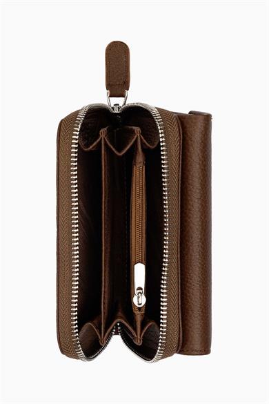 Hakiki Deri Kadın Cüzdan - Portföy 925MG - Taba