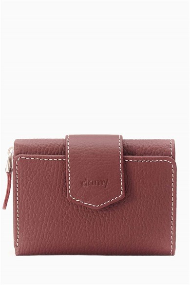 Hakiki Deri Kadın Cüzdan - Portföy 957 - Bordo