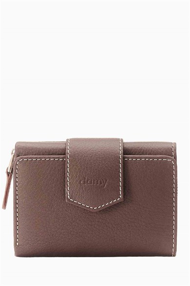 Hakiki Deri Kadın Cüzdan - Portföy 957 - Kahve