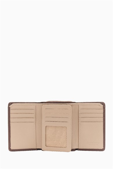 Hakiki Deri Kadın Cüzdan - Portföy 957 - Kahve