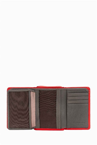 Hakiki Deri Kadın Cüzdan - Portföy 957 - Kırmızı