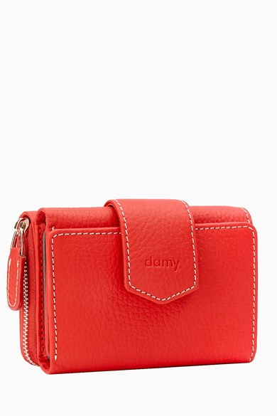 Hakiki Deri Kadın Cüzdan - Portföy 957 - Kırmızı