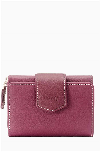 Hakiki Deri Kadın Cüzdan - Portföy 957 - Mürdüm