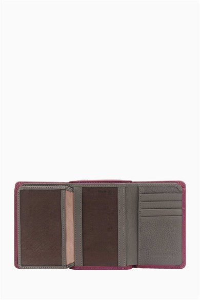 Hakiki Deri Kadın Cüzdan - Portföy 957 - Mürdüm