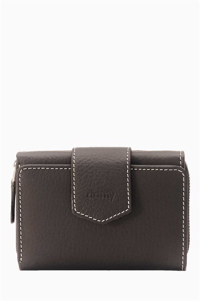 Hakiki Deri Kadın Cüzdan - Portföy 957 - Siyah