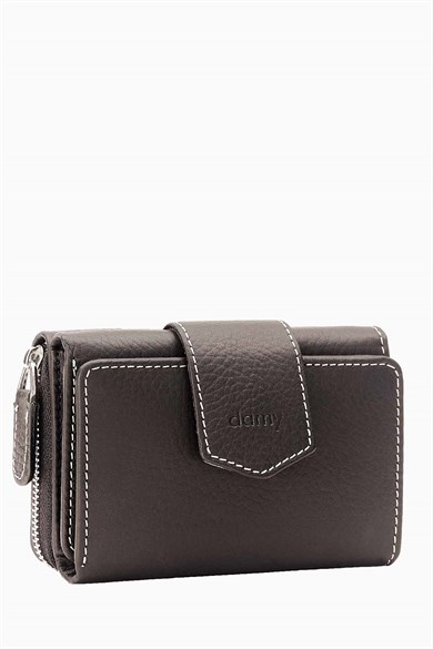 Hakiki Deri Kadın Cüzdan - Portföy 957 - Siyah