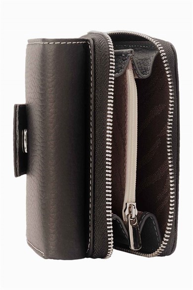 Hakiki Deri Kadın Cüzdan - Portföy 957 - Siyah