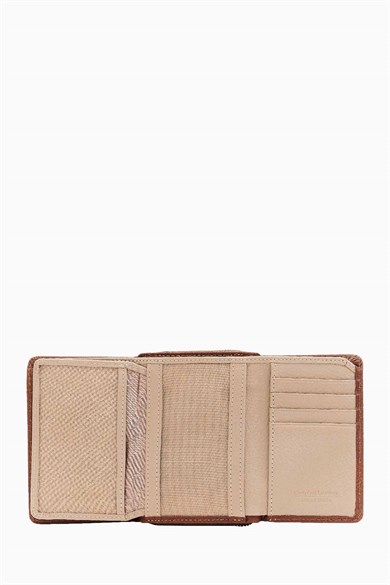 Hakiki Deri Kadın Cüzdan - Portföy 957 - Taba