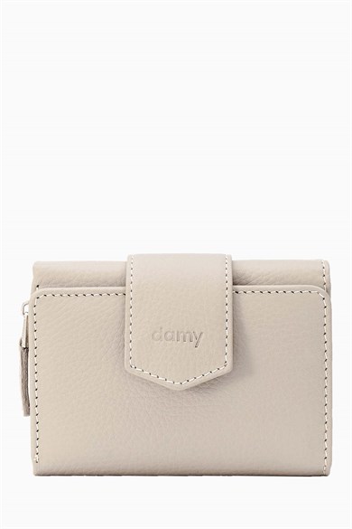 Hakiki Deri Kadın Cüzdan - Portföy 957 - Vizon