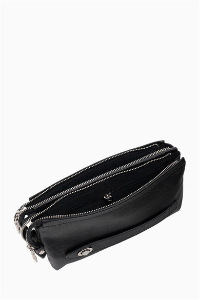Hakiki Deri Unisex El Portföyü 8412 - Siyah