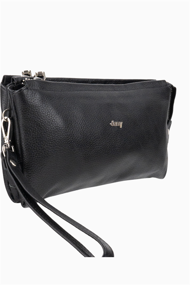 Hakiki Deri Unisex El Portföyü 8412 - Siyah