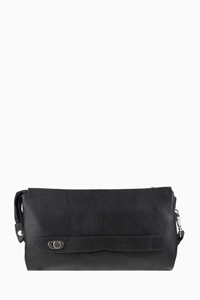 Hakiki Deri Unisex El Portföyü 8412 - Siyah