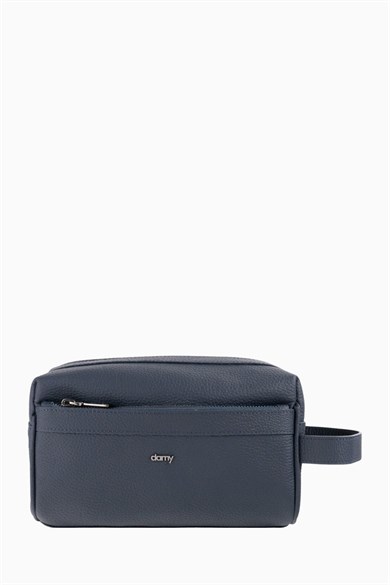 Hakiki Deri Unisex Parmak Okuyuculu El Çantası 8414 - Lacivert