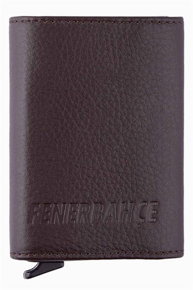 Fenerbahçe Hakiki Deri Mekanizmalı Mıknatıslı Cüzdan (HA059TDS07-632) - Kahve