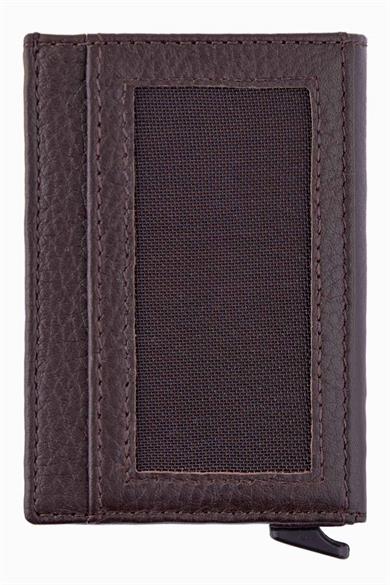 Fenerbahçe Hakiki Deri Mekanizmalı Mıknatıslı Cüzdan (HA059TDS07-632) - Kahve