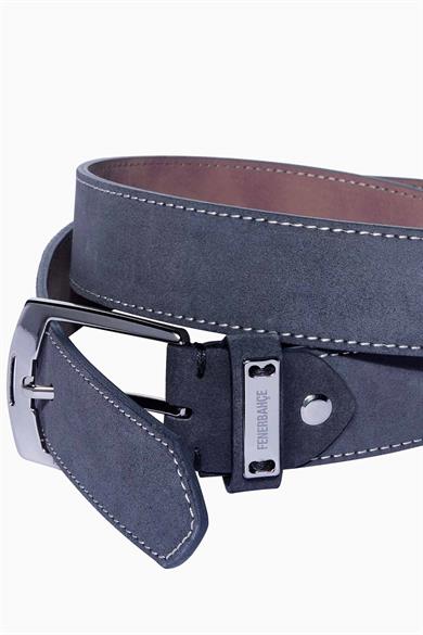 Fenerbahçe Süet Deri Spor Kemer Antrasit - HA097EDS20