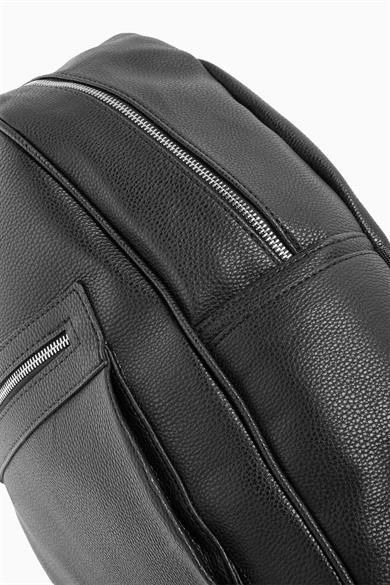 Fenerbahçe Önden Cepli Sırt Çantası - Siyah