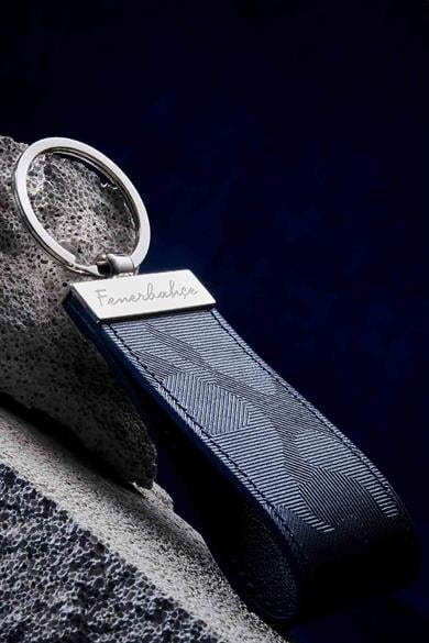 Fenerbahçe Metal Deri Anahtarlık 1 Lacivert